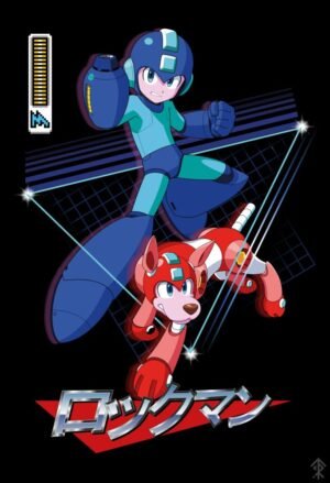 Posters Megaman Neon - Megaman & Rush